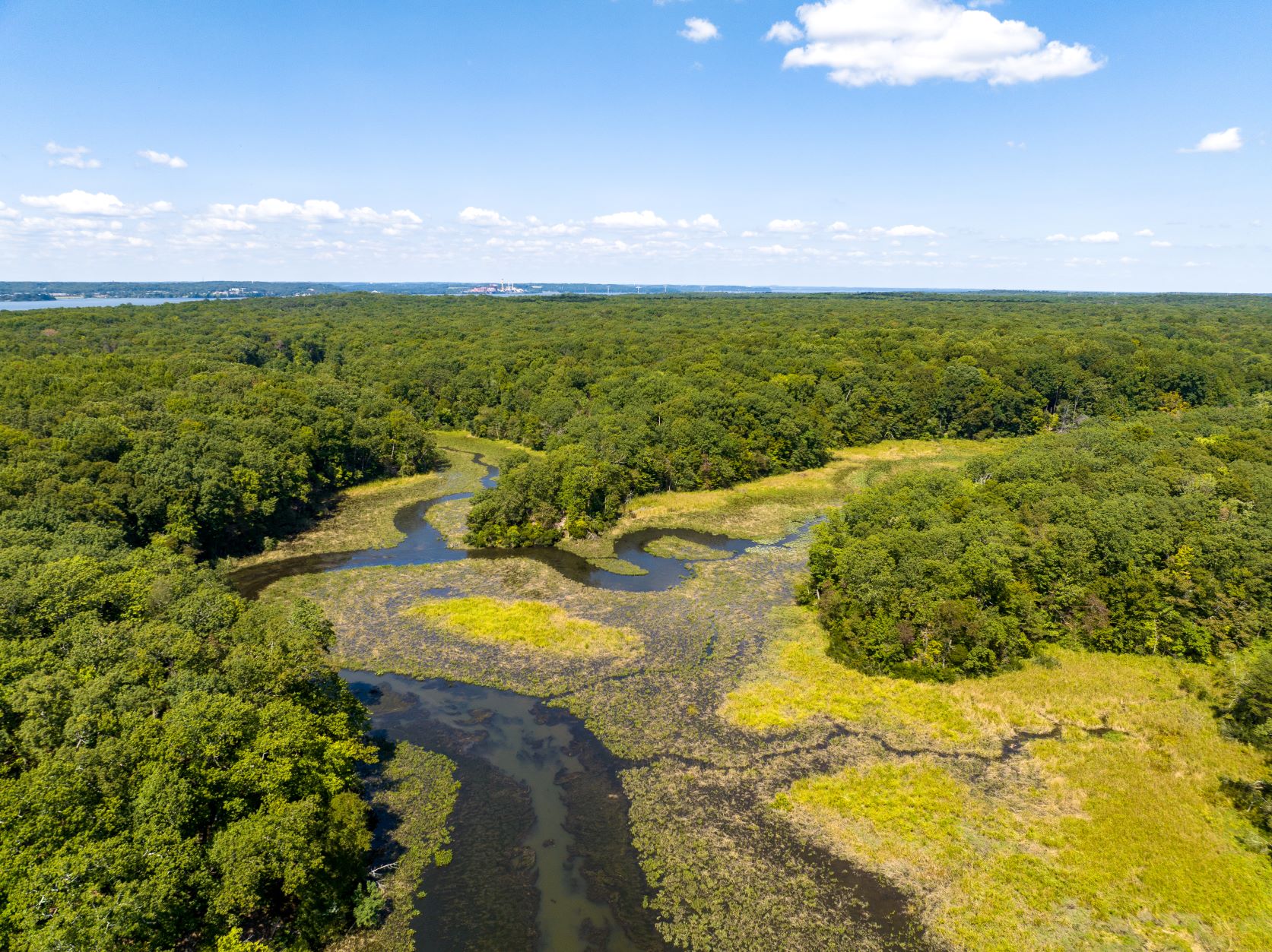 An aerial view of Marlow Creek (Courtesy of Kevin Olson).